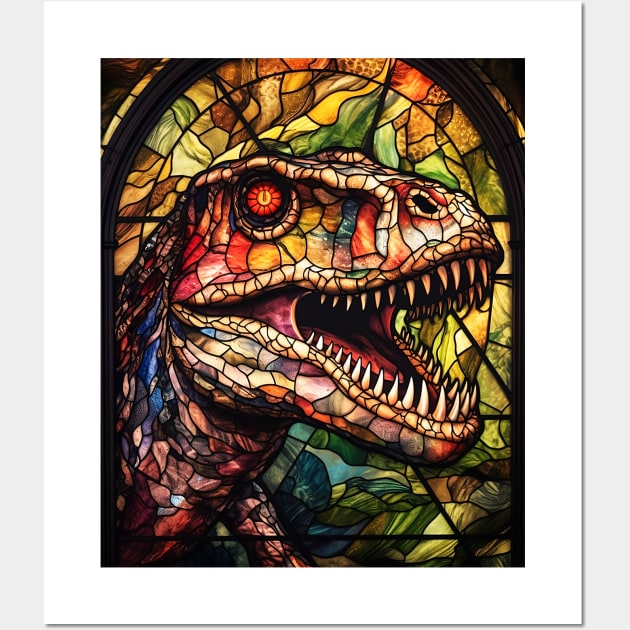 T-Rex dinosaur face Wall Art by Jeff NZ